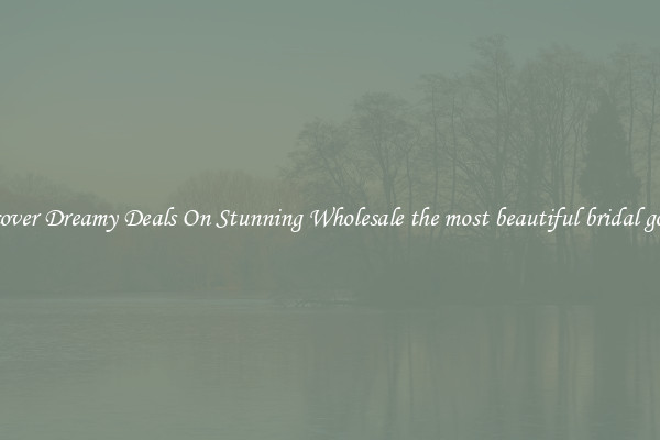 Discover Dreamy Deals On Stunning Wholesale the most beautiful bridal gowns