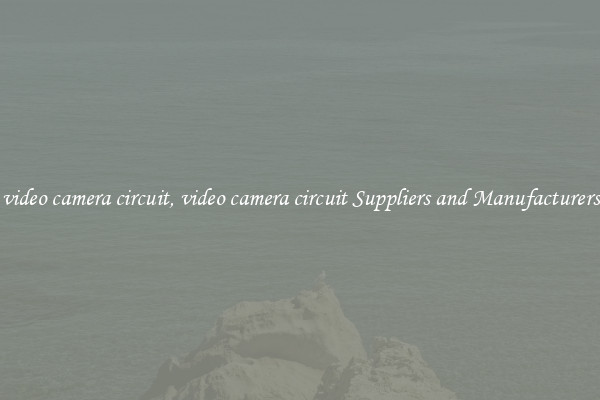 video camera circuit, video camera circuit Suppliers and Manufacturers