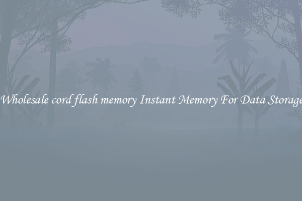 Wholesale cord flash memory Instant Memory For Data Storage