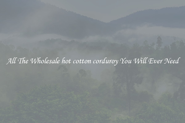 All The Wholesale hot cotton corduroy You Will Ever Need