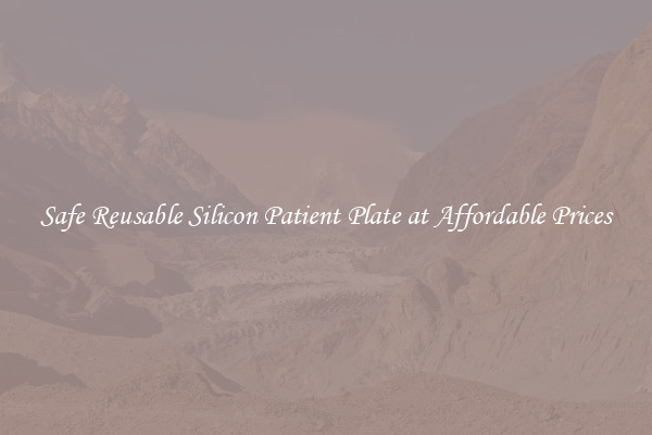 Safe Reusable Silicon Patient Plate at Affordable Prices