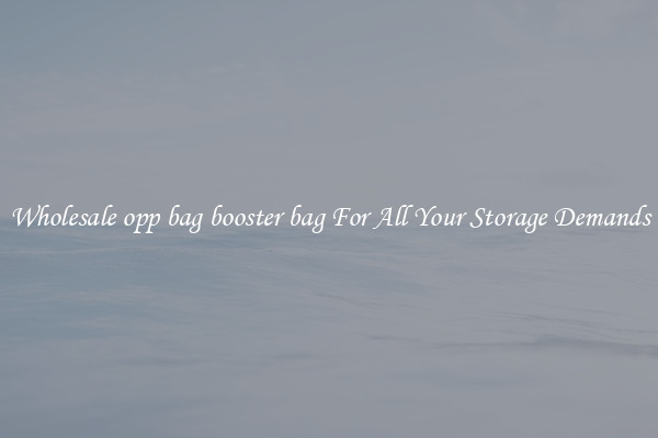 Wholesale opp bag booster bag For All Your Storage Demands