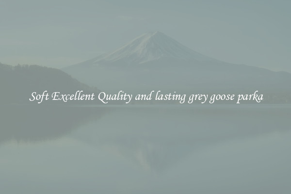 Soft Excellent Quality and lasting grey goose parka