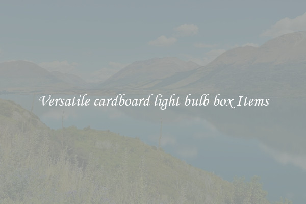 Versatile cardboard light bulb box Items